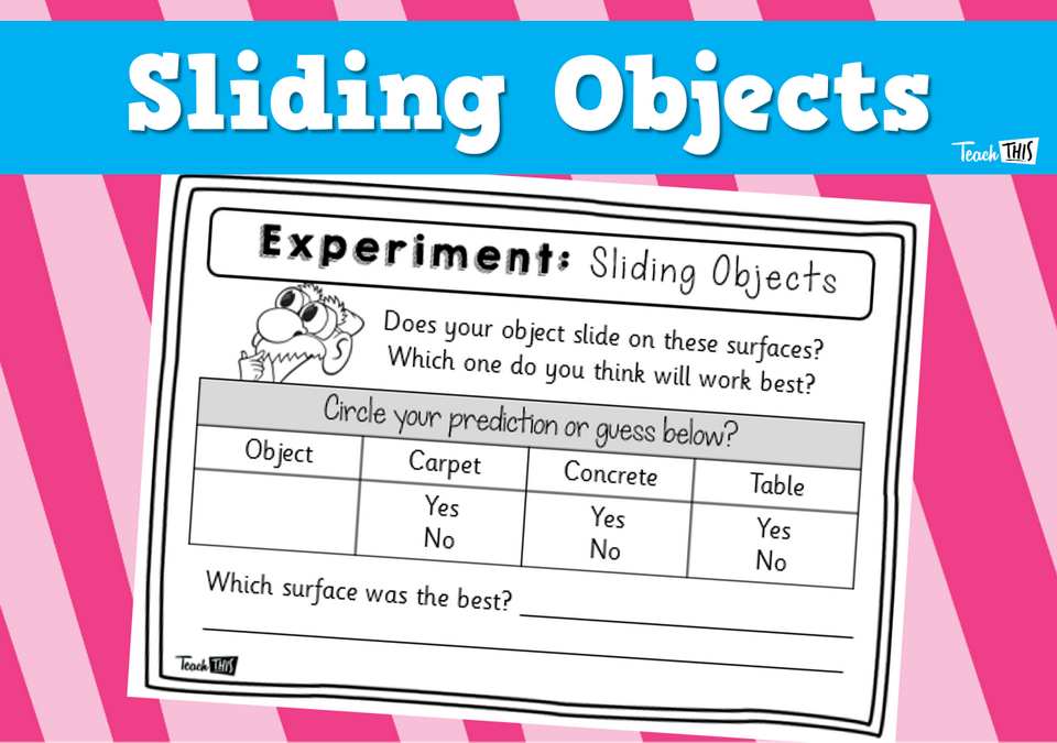 Sliding Objects Worksheet Teacher Resources and Classroom Games Teach This